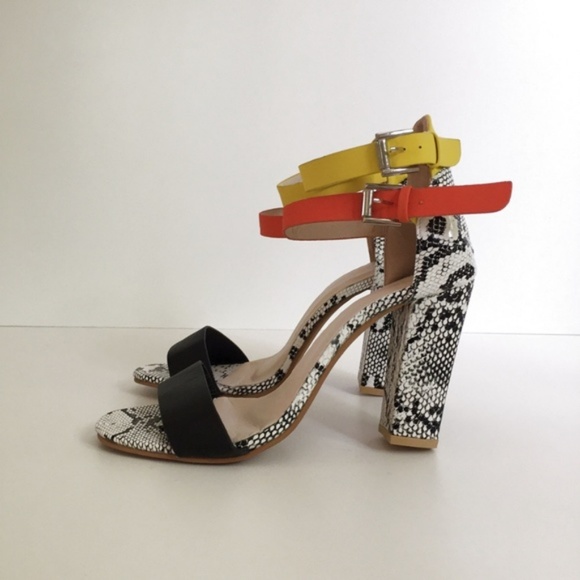 High Heeled Sexy Snakeskin Gladiator Sandals - Picture 2 of 6